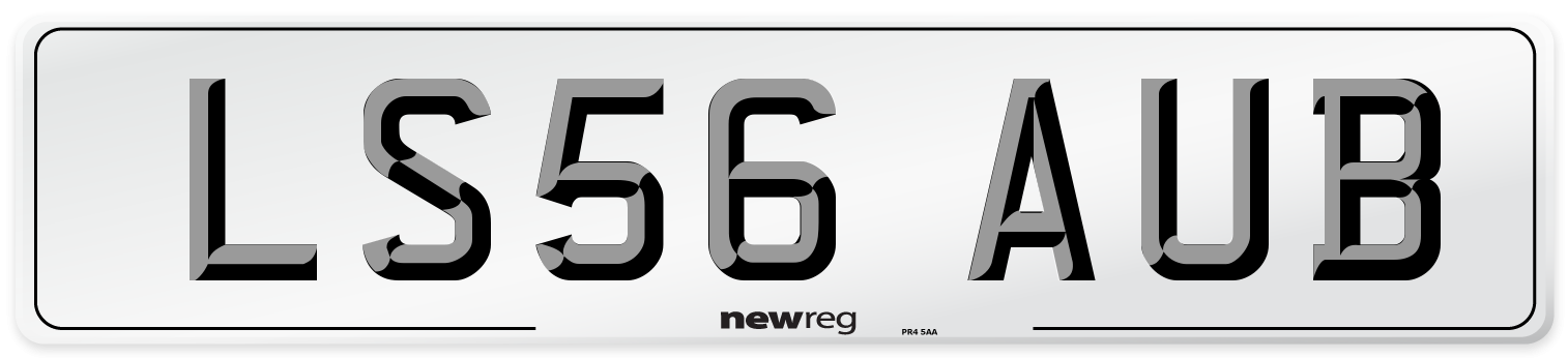 LS56 AUB Number Plate from New Reg